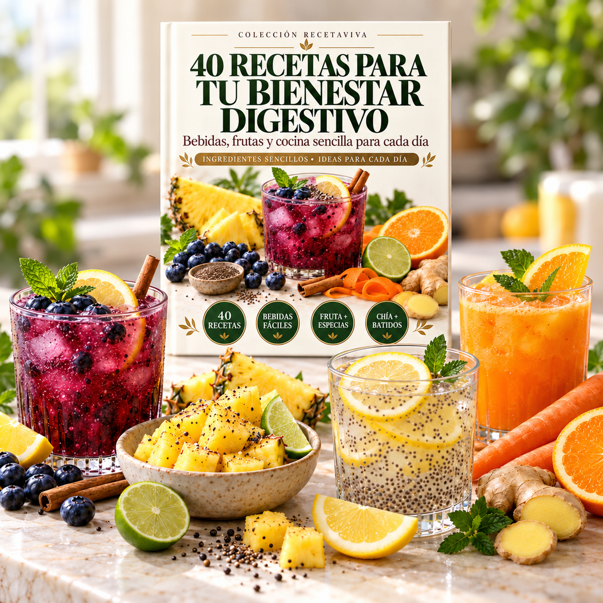 40 recetas para tu bienestar digestivo: bebidas, frutas y cocina sencilla — imagen 2