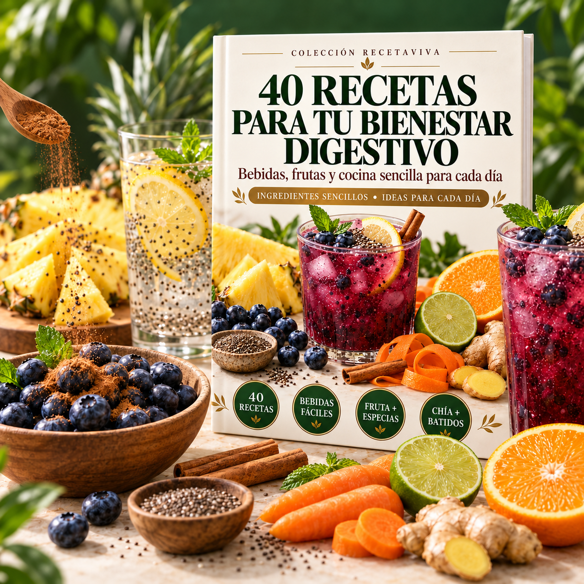 40 recetas para tu bienestar digestivo: bebidas, frutas y cocina sencilla — imagen 4